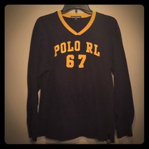 Polo Sport V-Neck Long Sleeve Shirt.